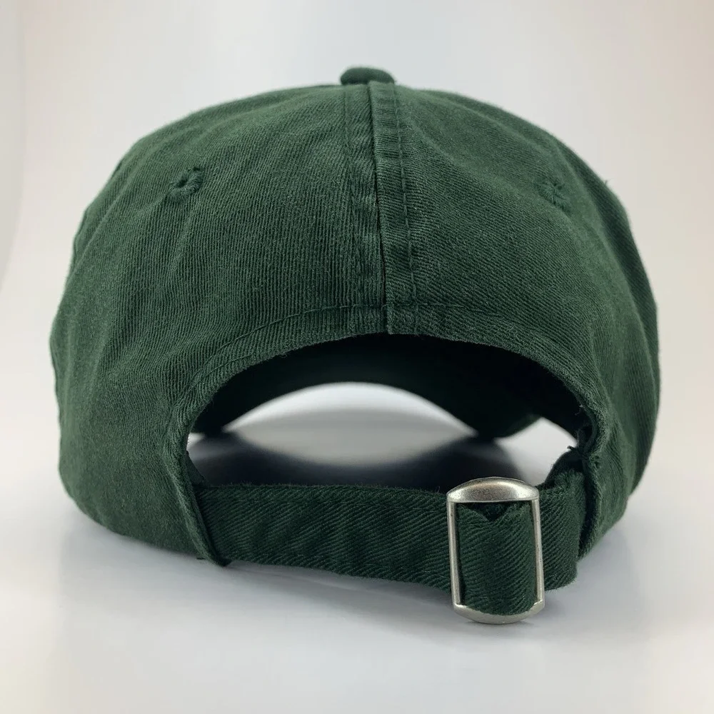 Cabela's Hat Dark Green Yellow Logo Adjustable Strap OSFM Baseball Cap